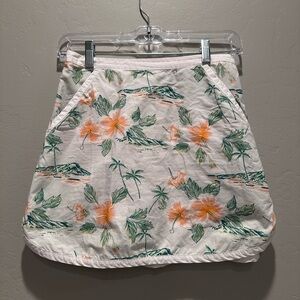 American Eagle Tropical Floral Hawaiian Mini Skirt Size Small